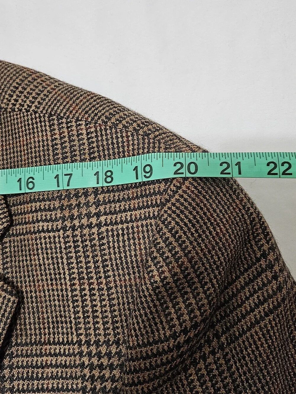 RALPH Lauren Men's 48T Glen Plaid Wool Sport Coat Blazer Brown Made in Canada